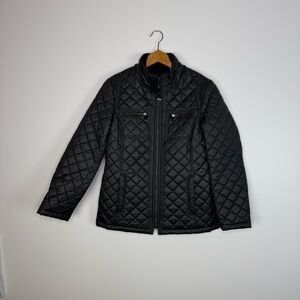 Laundry‎ by Design Charcoal Gray Quilted Puffer Jacket